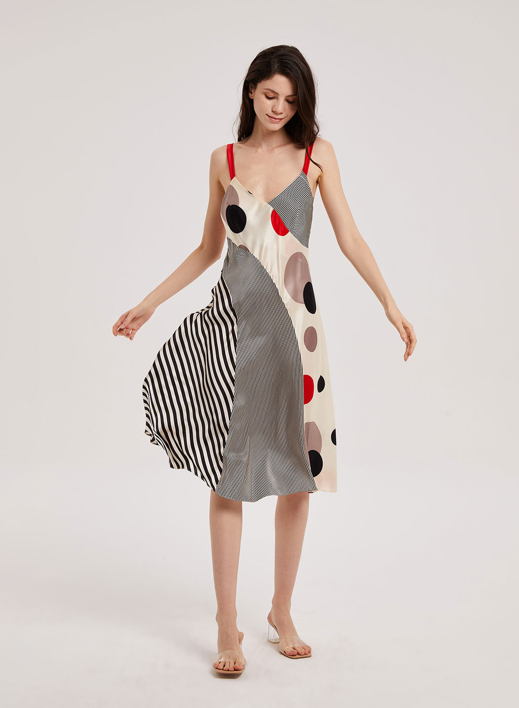 Polka Dot Silk Dress