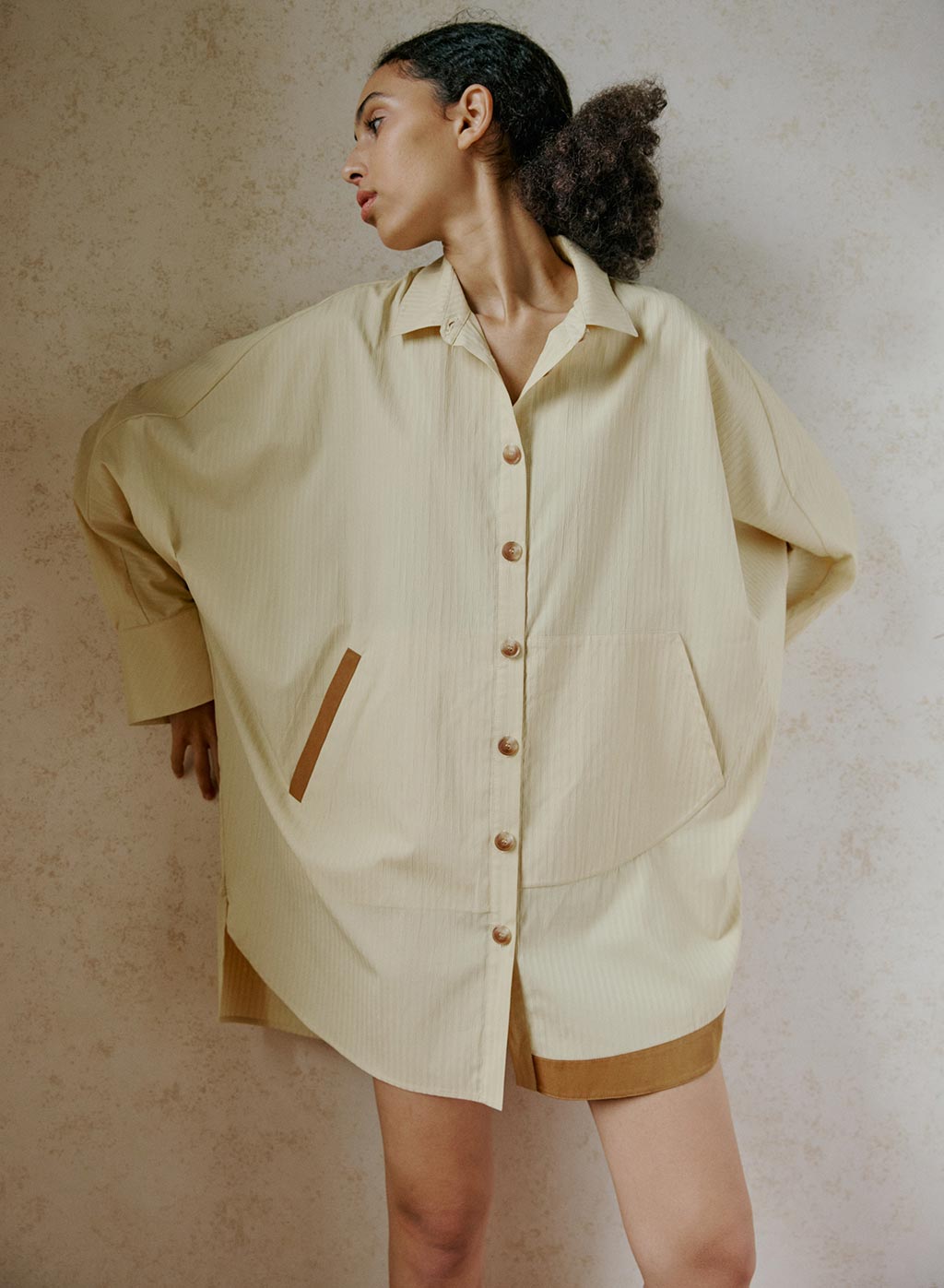 Curved Hem Blouse