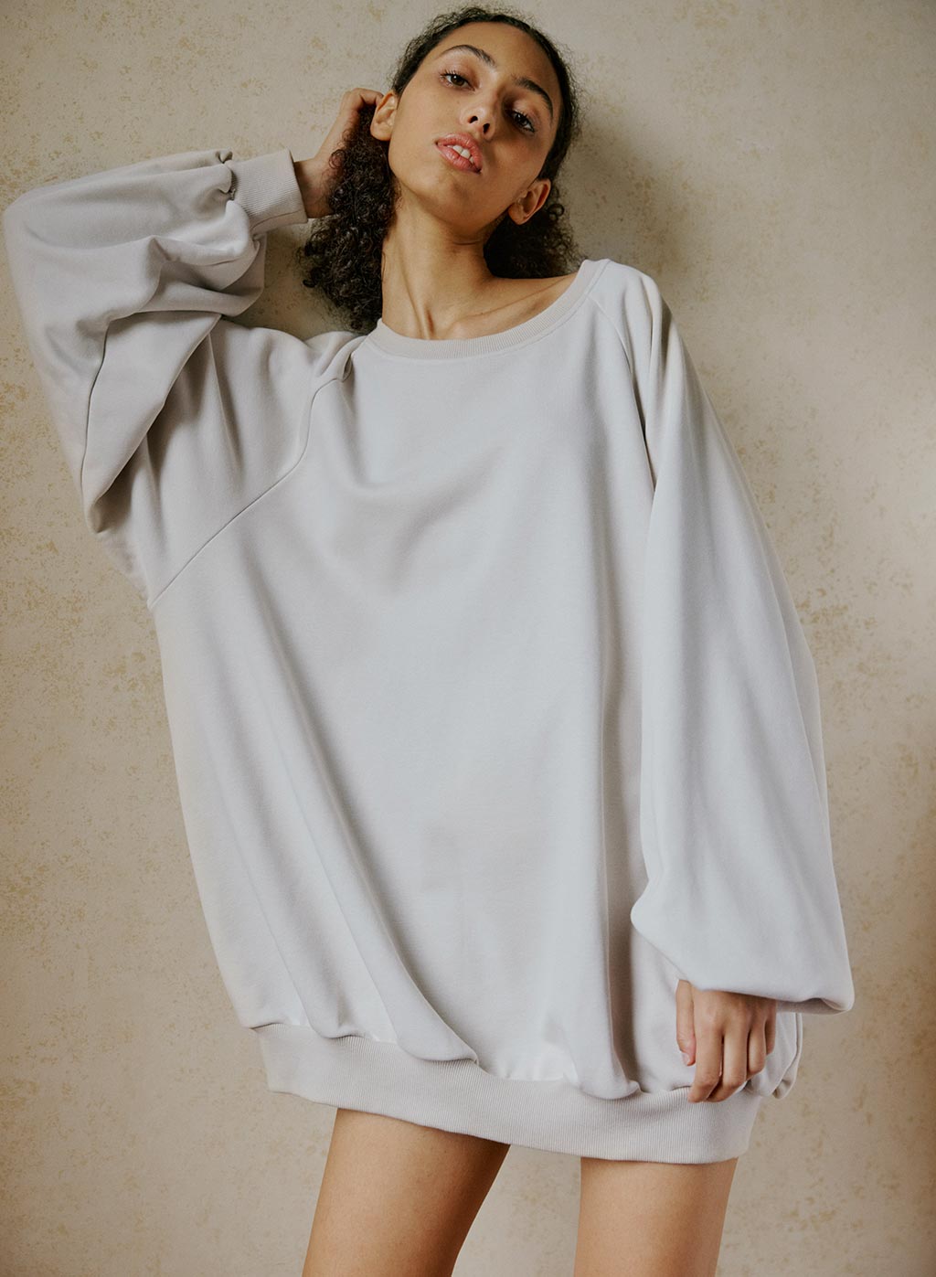 Girls Oversized Cotton Sweatshirt